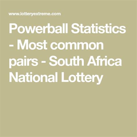 sa powerball most common pairs